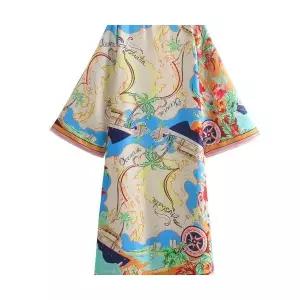 여자 고급 출근룩 정장 원피스 미국의 벨 슬리브 트 롱 드레스 SPO마켓5