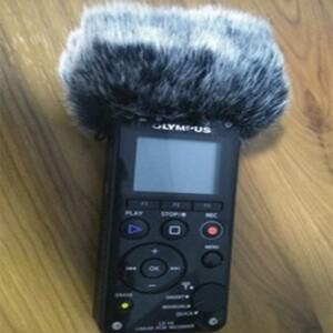 죽은 고양이 야외 인공 모피 윈드 머프 스크린 올림푸스 LS-14 마이크 커버 실드 블루 맨티스 고