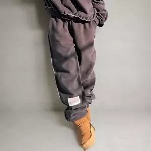 [옷자락]여성 겨울 트레이닝 기모 아웃스티치 패치 조거 팬츠