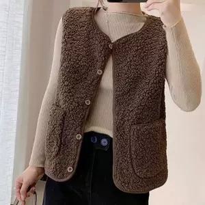 여성 뽀글이 플리스 양털 조끼 경량 베스트 겨울조끼