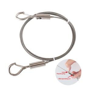 조정 가능 자동 와이어 로프 용수철 후크 빨랫줄 걸이 솔루션 시스템 서스펜션 코드 스테인리스 스틸 케이