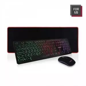 Coms LGC-MKS100 LED 유선 키보드 마우스 장패드 세트
