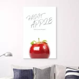 ( NAS500Q6 출고옵션 - 25X25cm ) 빨간사과 캔버스액자 후루츠