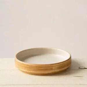 이천도자기 919YME35 우디 일자원형 찬기 10.5cm 도자기 반찬기