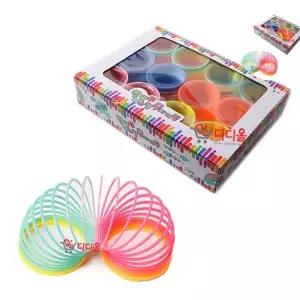 무지개링 12개입 형광 파스텔 레인보우 컬러링 장난감
