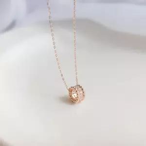 [오팔하우스] 14k 밀그레인 큐빅 목걸이 OPDJN6110