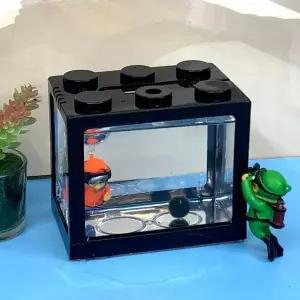 [셀러에이드]마리모 수조 블럭 미니어항 실내 수경 재배 블랙 키우기 용기