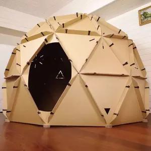 종이이글루 골판지집 종이집 페이퍼하우스 원색 놀이 아지트 박스