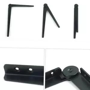 책상 선반받침 선반브라켓 선반다리 지지대 각도 작업대 접이식 선반 식탁 조절 선지대 흑색 선반거치대