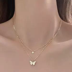 목걸이 여성 데일리 골드 주얼리 더블 나비 예쁜