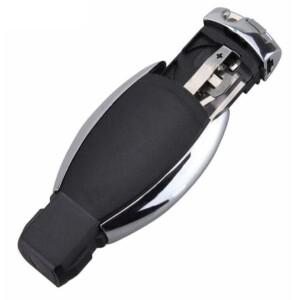 자동차 키 폴딩 케이스  메르세데스 교체용 3버튼  배터리 슬롯 2개 포함