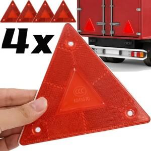 4/1Pcs 삼각형 경고 반사판 차량 중지 기호 트레일러 RV 보드 트럭 플레이트 라이트에 대 한 빨간색 맥세이