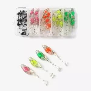 스윔베이트 세트 소프트 야광 올챙이 루어 지그헤드 (WFHJDMY)