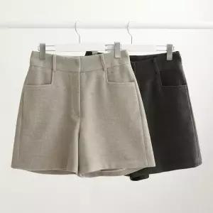 여성용 겨울 기모 숏팬츠 4부 데일리 반바지