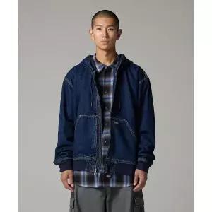 [국내 매장품] DICKIES 릴렉스드 데님 후드 집업 Dark Indigo 199787
