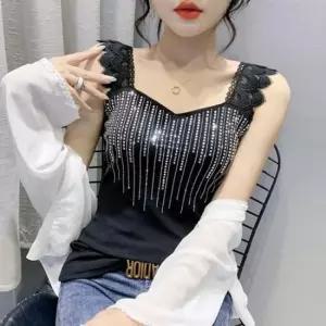 [라일리여성의류] Rly SH1109 레이스 민소매 여성 이너템 패션