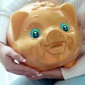 [룽스]황금 돼지저금통(왕대)플라스틱 저금통인형 케