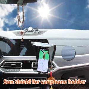 자동차 휴대폰 핸드폰 거치대 차양막  햇빛가리개 눈부심 방지 보호 커버  마운트 클립  인테리어 액세서리