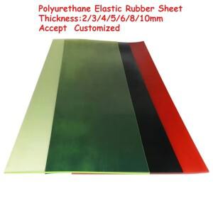 폴리우레탄 탄성 고무 시트 블랙 레드 PU 댐핑 쿠션 플레이트 플라스틱 보드 오일 마모 저항 Thick2/3/4/5/