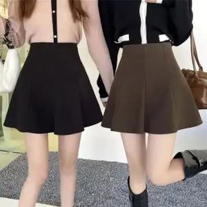 A라인짧은치마 여성 코듀로이 플리츠 미니 스커트 1P A라인 주름