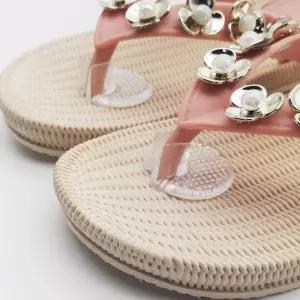 신발쿠션패드 미니 쪼리 발가락 통증 예방 말랑 실리콘 투명패드 2P