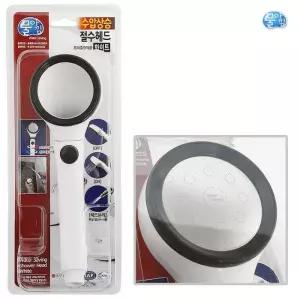 수압상승 물아낌 샤워기 4019)미세홀 절수헤드(화이트