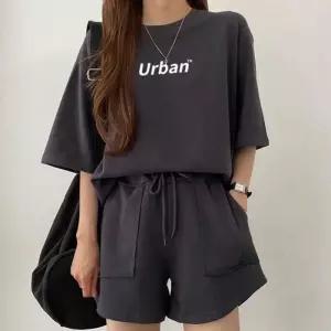 여성 여름 어반 세트 반바지 반팔 상하 홈웨어 트레이닝복