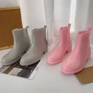 레인부츠 3컬러 소프트 에나멜 장화 여성용 장화 워커 장마철