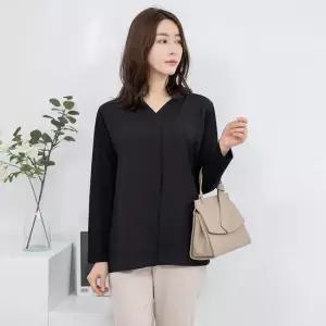 엄마옷 반오픈 차이나 카라 긴팔 블라우스 1GHJ23621 중년여성 마담 60 70대  빅사이즈 할머니