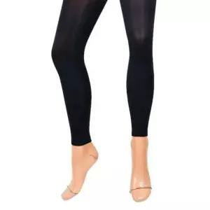 80데니아 검정색 무발 타이즈 2매