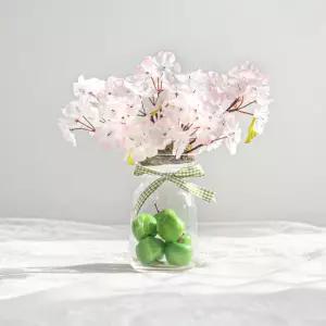 벚꽃 조화 화병 사과 set 25cm 인테리어 봄 테이블 장식 소품 행사 꾸미기