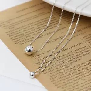 [하프클럽/]92.5 SILVER 베이직 볼륨 볼 목걸이