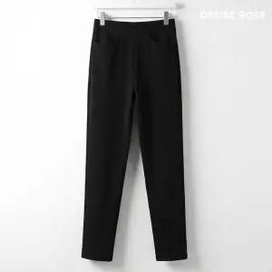 키작녀 9부 스판바지 허리밴딩 팬츠