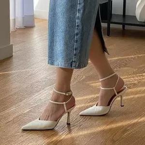 여성화 베이직 미들힐 정장구두 펌프스힐 샌들 구두 (WFKI3DE)