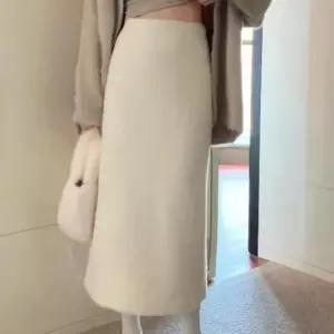 롱스커트 여성 겨울 소프트웜 보송 스커트 스판 WFLPUOL