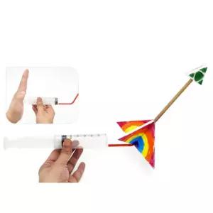 10인세트 플라스틱관 주사기로켓 실험키트 초등과학 놀이 실습 어린이