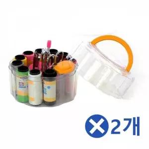 [오너클랜]WL 미용세트 반짇고리x2개 재봉실 바늘 단추 옷핀