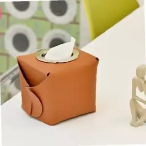 ksr 가죽 롤휴지 두루마리 휴지 케이스 커버 브라운