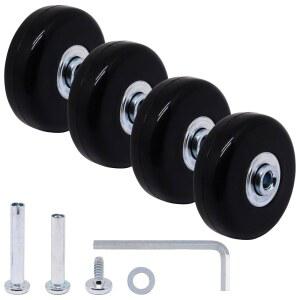 ZHMEINA 50mm 18mm 러기지 교체 세트 여행 가방 베어링 ID 6mm 32mm 36mm의 4PU 롤러 회전 트롤리 휴대용 가방용