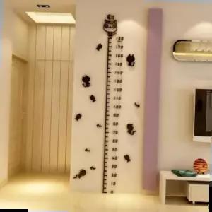어린이키재기스티커 입체 키재기 스티커 블랙 유아 벽면 3D