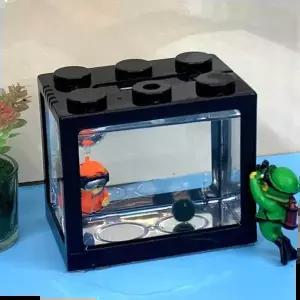 키우기 마리모 블럭 미니 어항 블랙 베타 구피