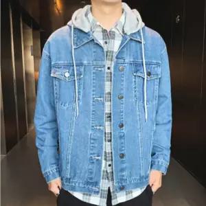 데일리 후드 탈부착 재킷 깔끔한 스타일 청자켓