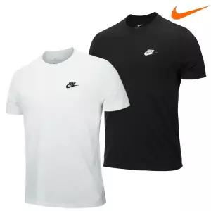 나이키 클럽 로고 기본 라운드 면 반팔티 