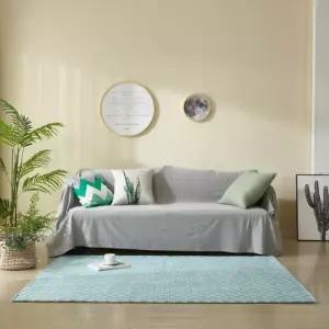 [텐바이텐]DTP 사계절 사각러그 체크데이지 패턴 150x200 카페트 매트