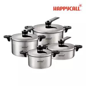 해피콜 진공 UP 통3중 IH 스테인리스 냄비 4종 세트