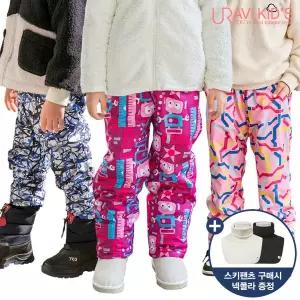 [보리보리/유라비]방수&보온 썰매/스키/보드 바지 4종택1 (넥폴라 증정)