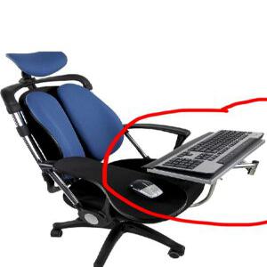 키보드 트레이 의자 받침대 거치대 마우스 고정 키보드트레이 마우스패드 의자고정 선반