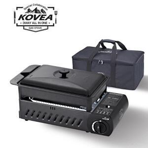 코베아 3WAY올인원 올블랙 구이바다M 가스렌지 버너 가방포함 캠핑