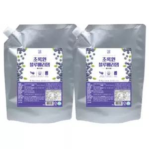 초록원 블루베리잼 파우치형 1kg+1kg
