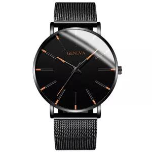 제네바 메탈 가죽 비즈니스 남성 남자 바늘 아날로그 패션 손목 시계